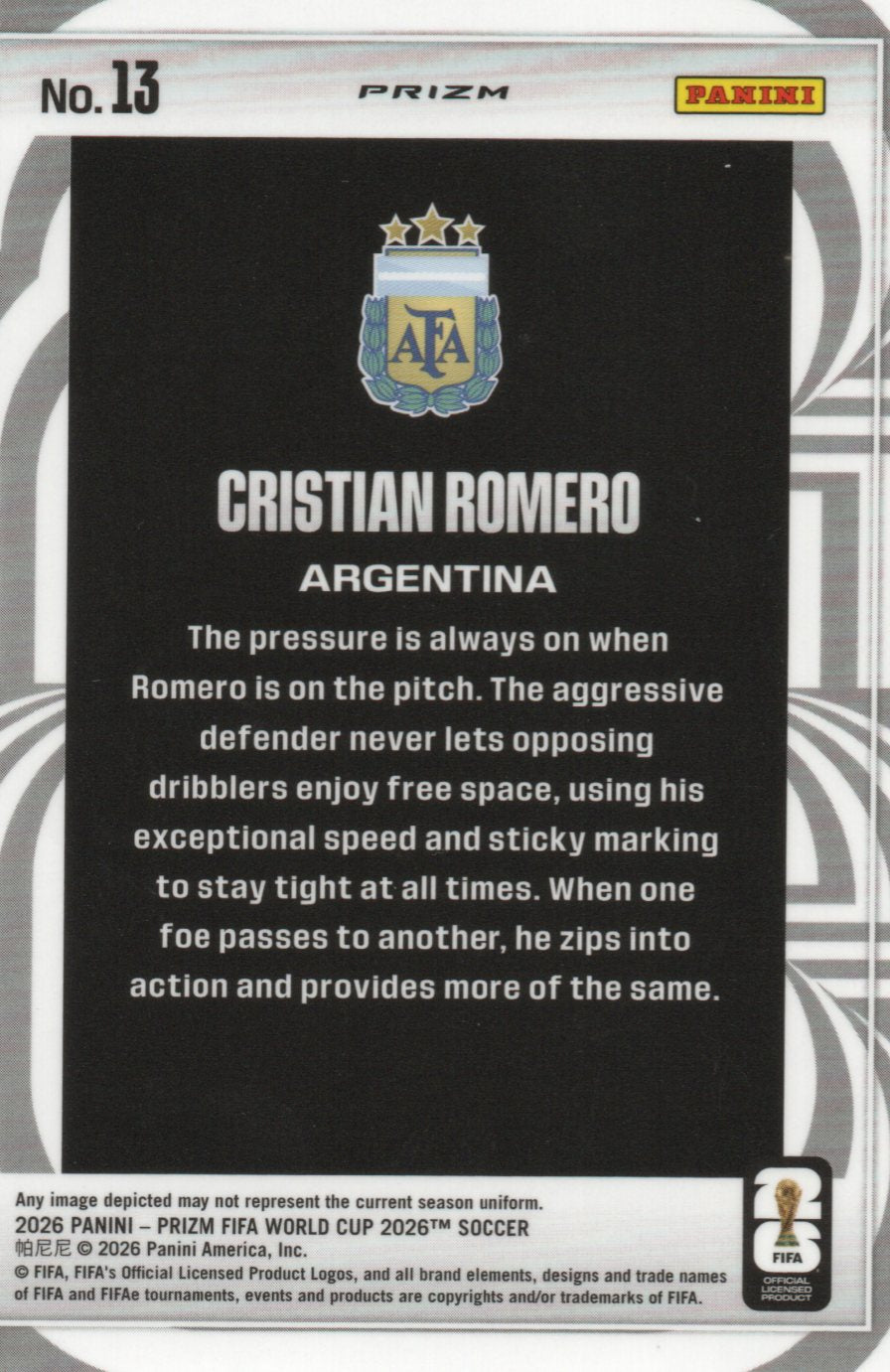 2026 Panini Prizm FIFA World Cup #13 Cristian Romero Screamers