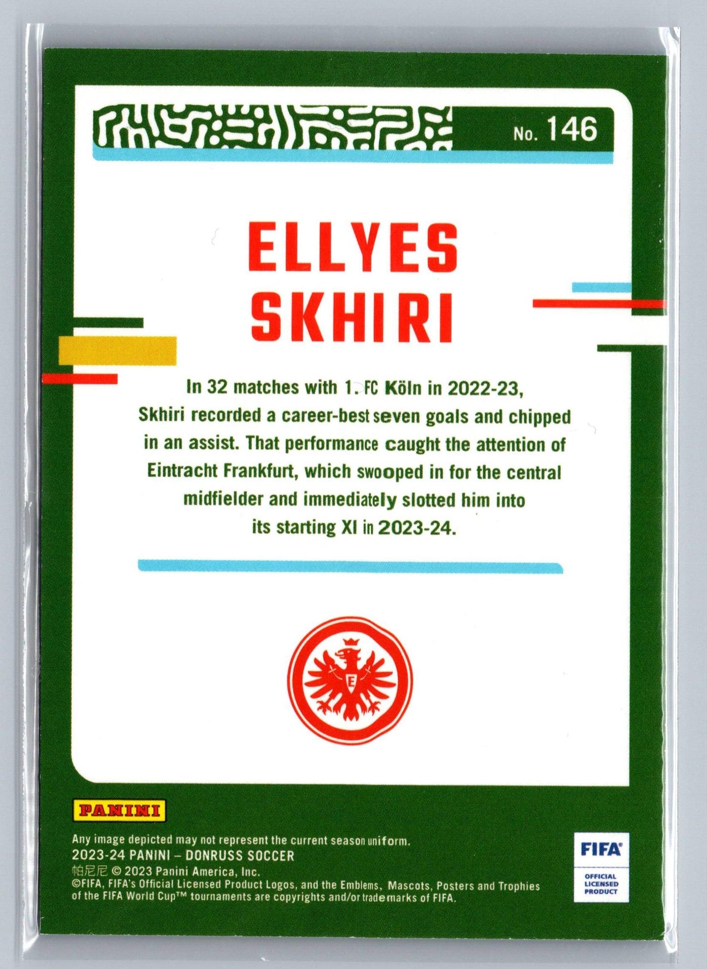 2023-24 Donruss #146 Ellyes Skhiri Teal #/199