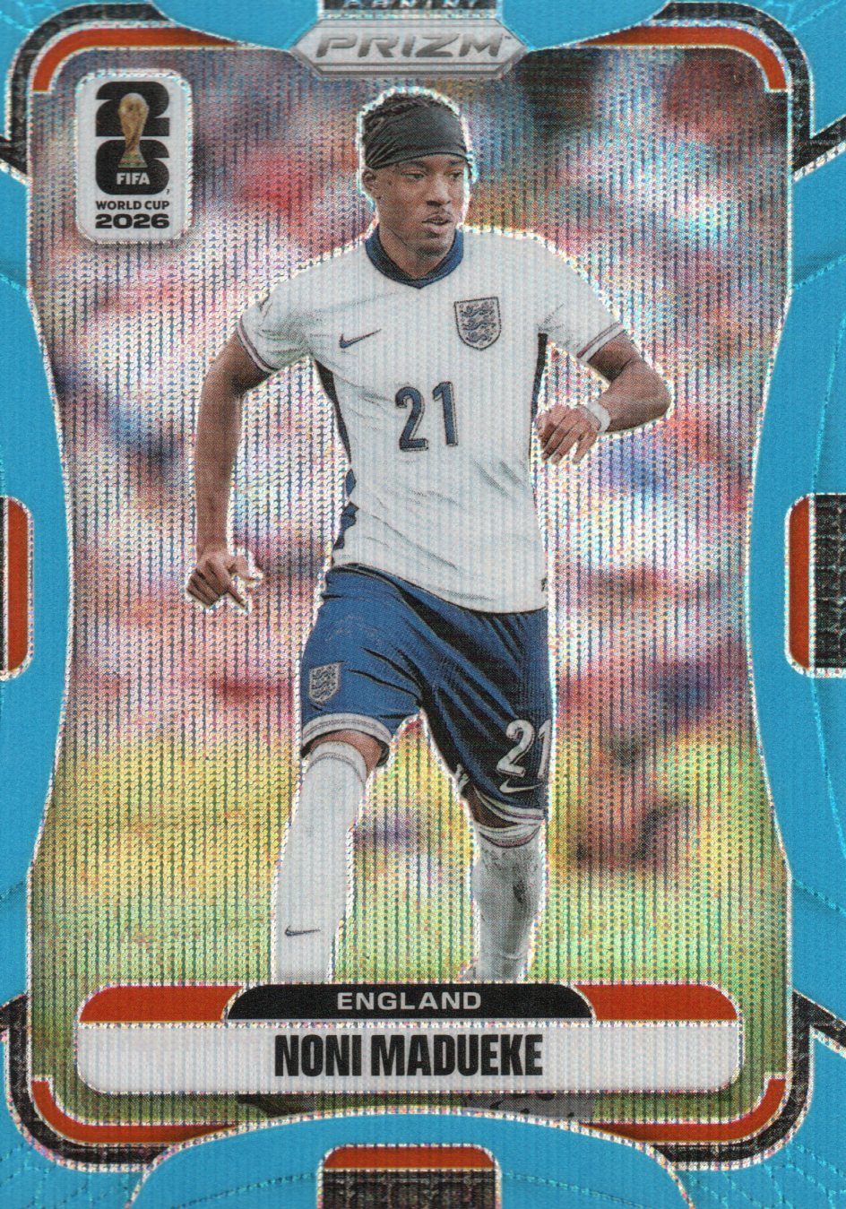2026 Panini Prizm FIFA World Cup #115 Noni Madueke Teal Flash Prizms #/255