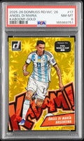 2025-2026 Panini Donruss  '26 Kaboom! #17 Angel Di Maria Kaboom!-Gold PSA 8 #/10