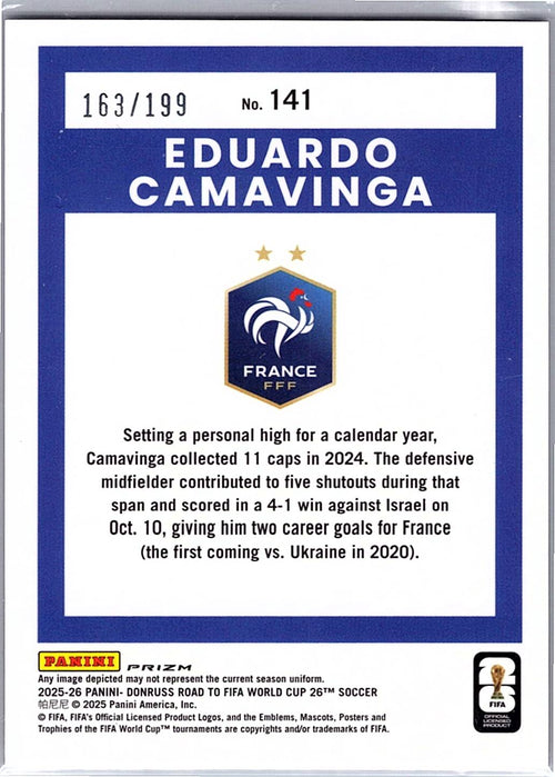 2025-26 Donruss Road to FIFA World Cup #141 Eduardo Camavinga